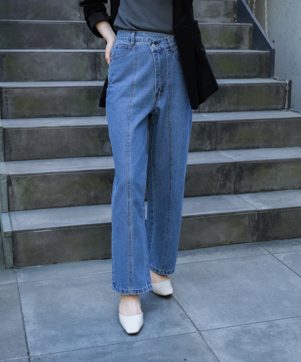 【WEB限定】デニムアシメパンツ