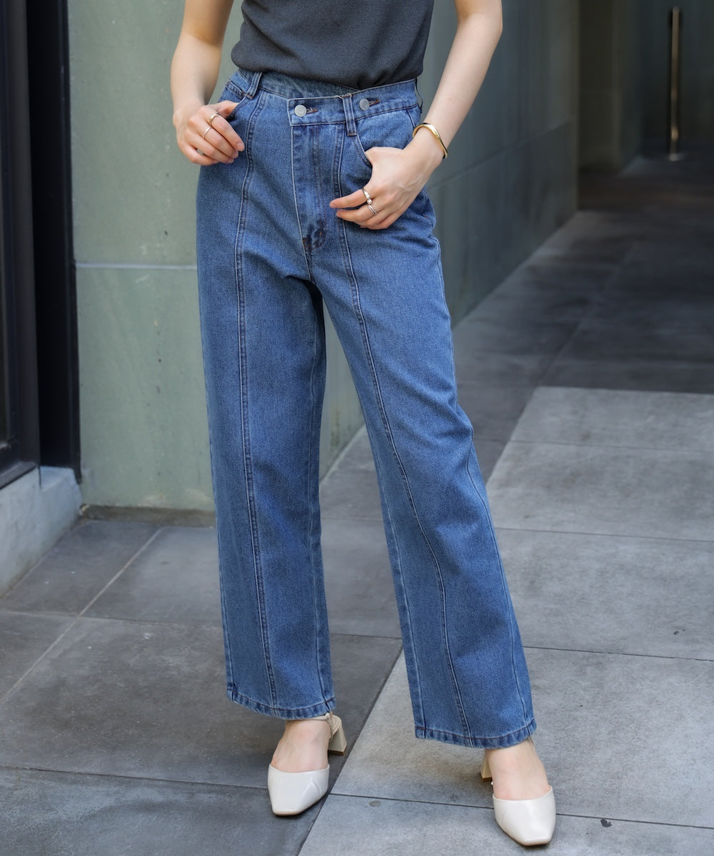 【WEB限定】デニムアシメパンツ