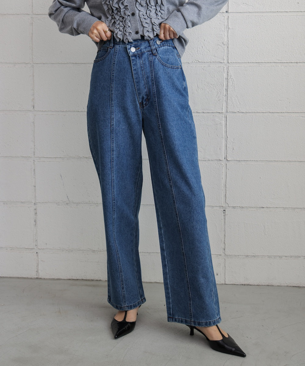 【WEB限定】デニムアシメパンツ