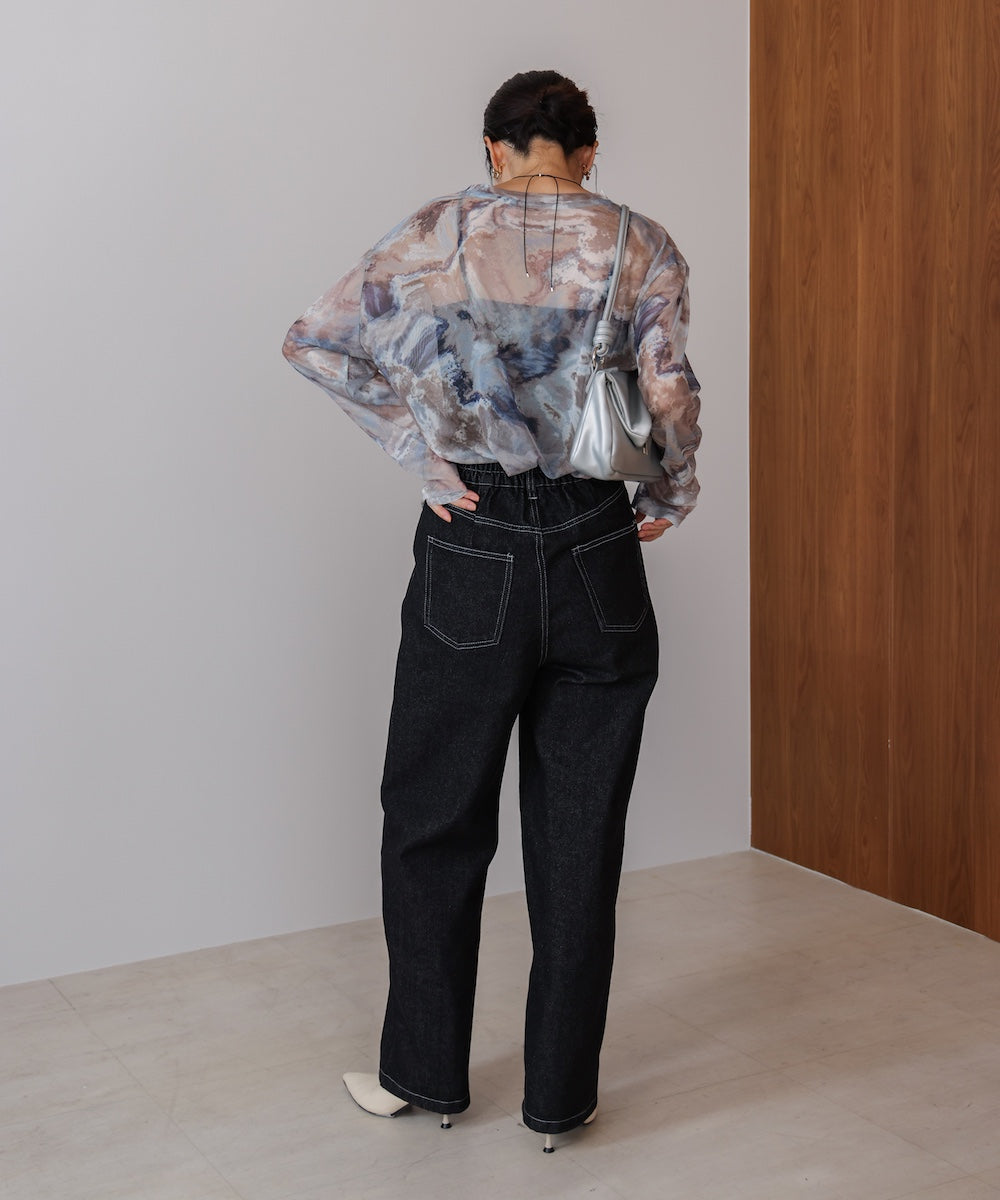 【WEB限定】デニムアシメパンツ