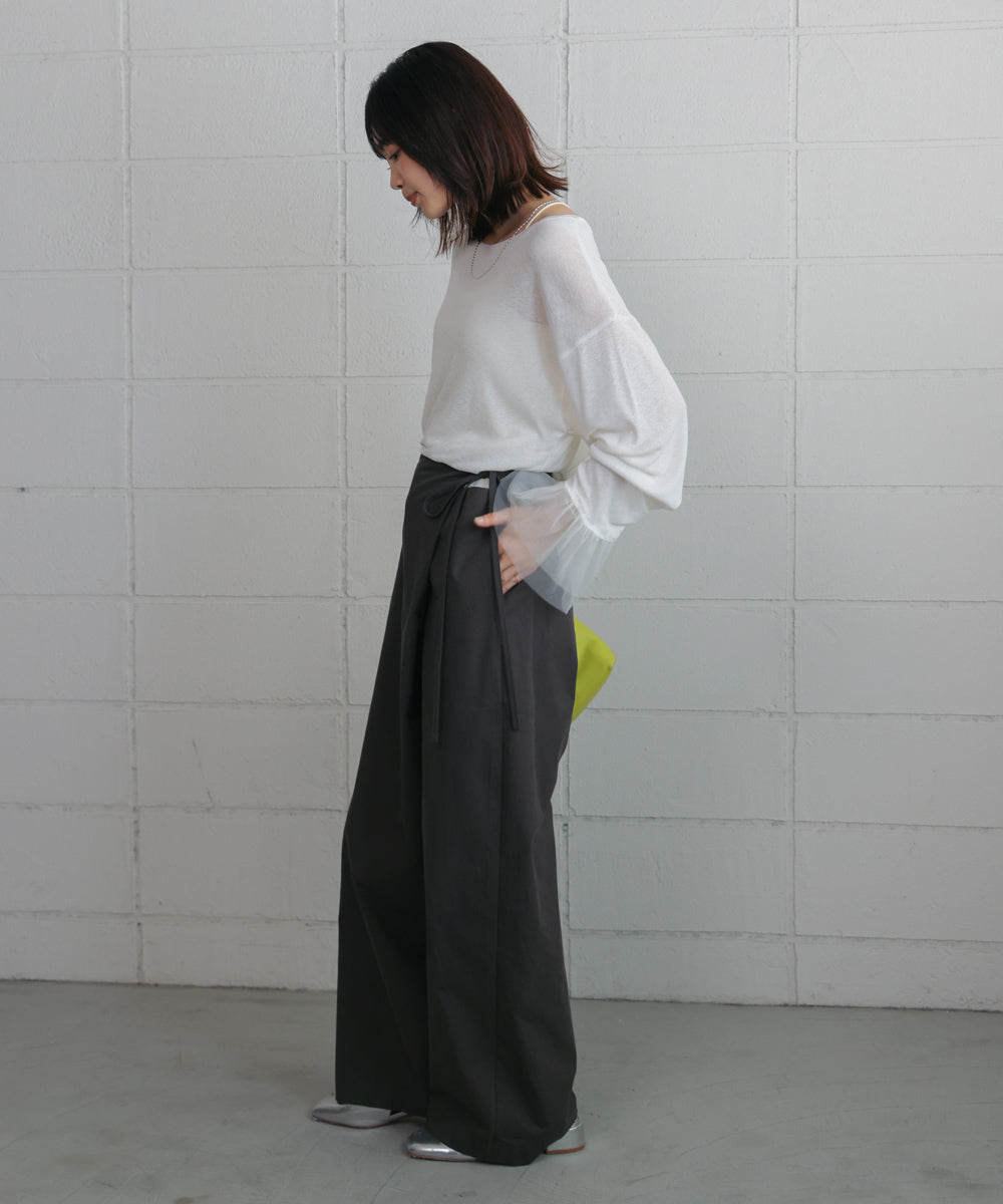 【WEB限定】チュールペプラム袖プルオーバー