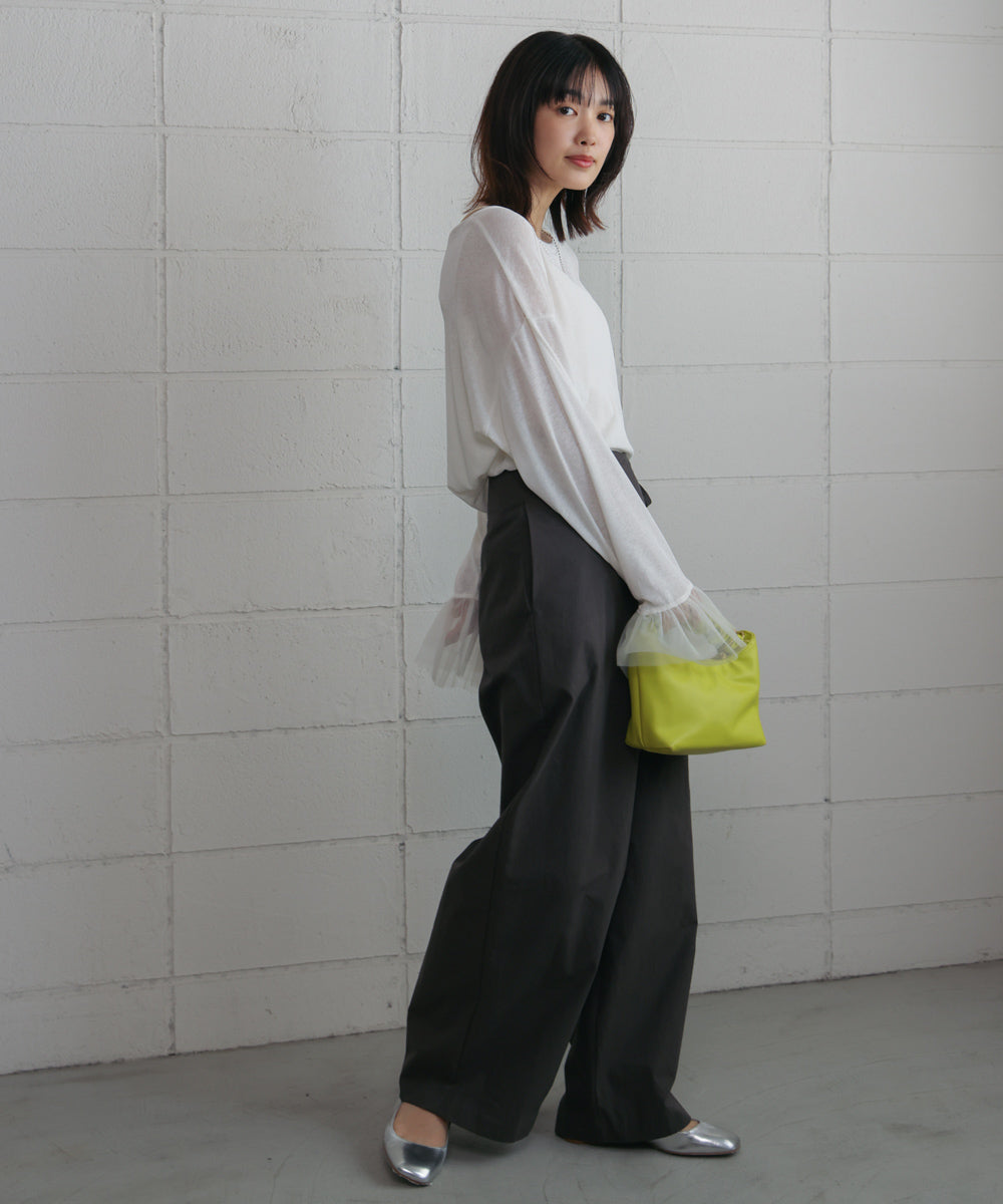 【WEB限定】チュールペプラム袖プルオーバー