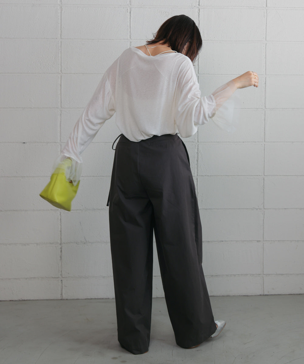 【WEB限定】チュールペプラム袖プルオーバー