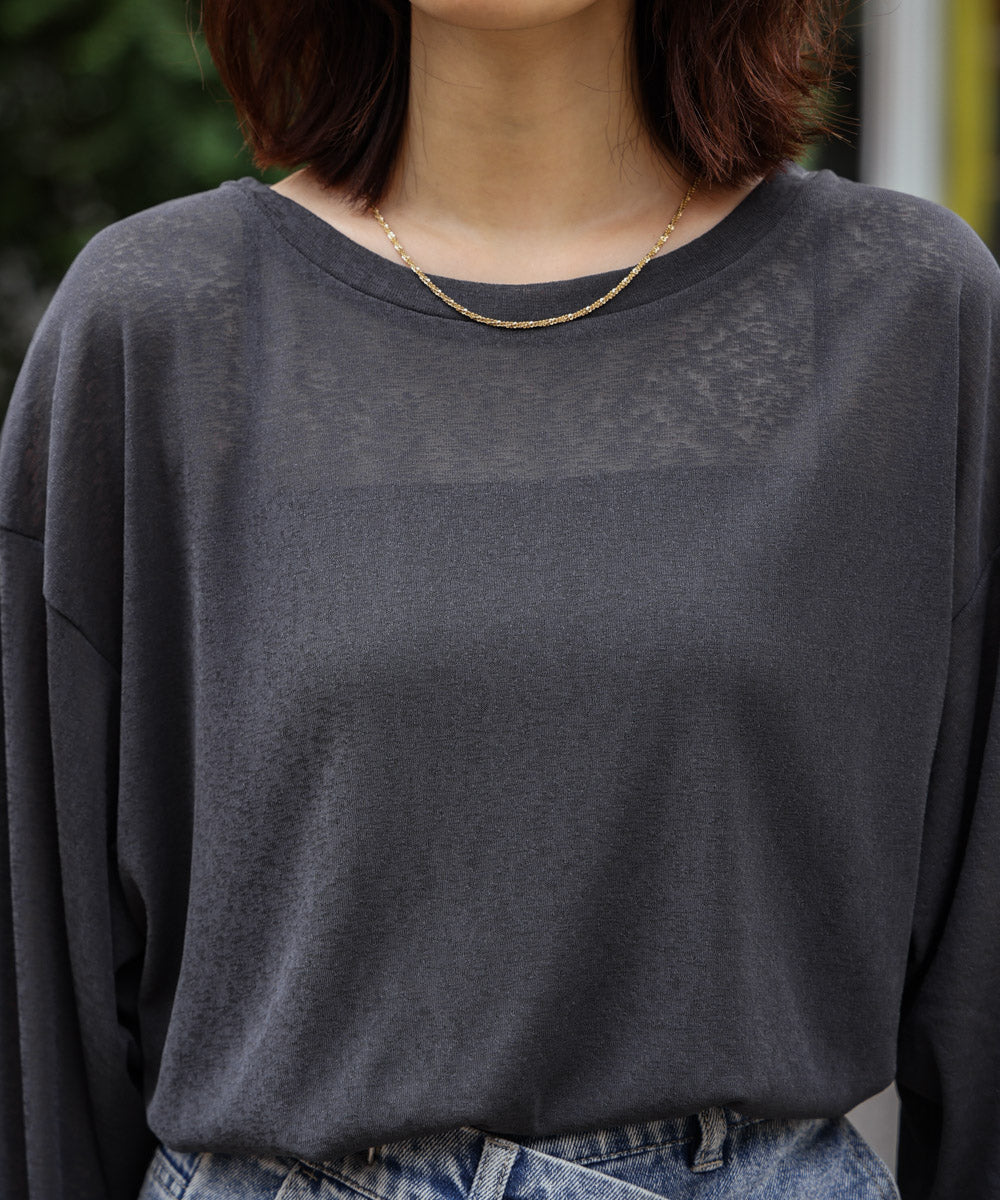 【WEB限定】チュールペプラム袖プルオーバー