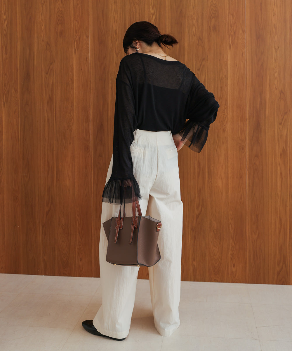 【WEB限定】チュールペプラム袖プルオーバー