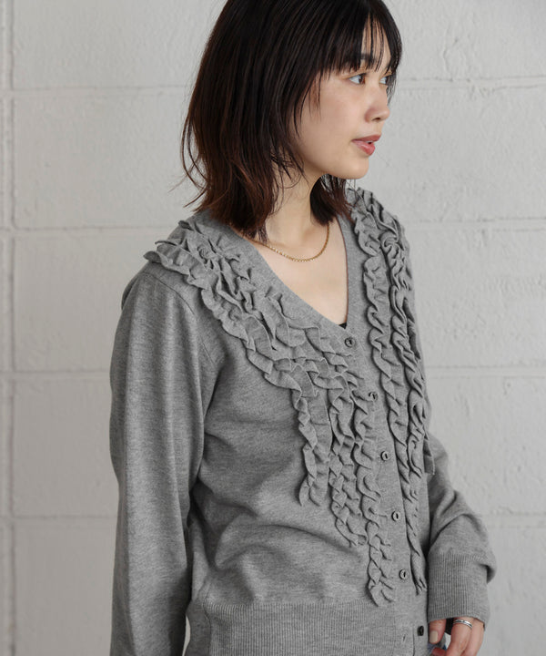 【WEB限定】フリルニットカーディガン