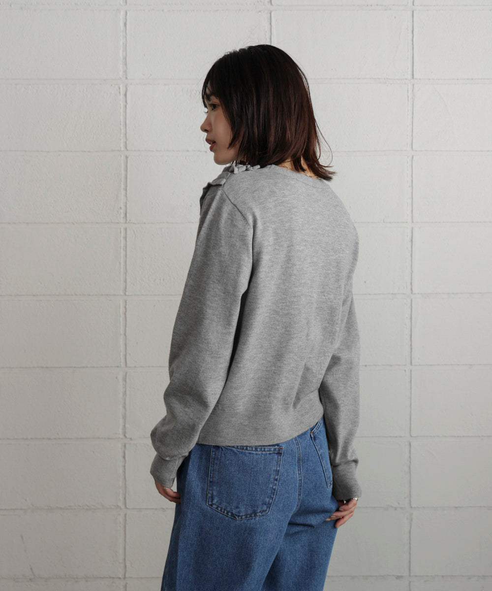 【WEB限定】フリルニットカーディガン