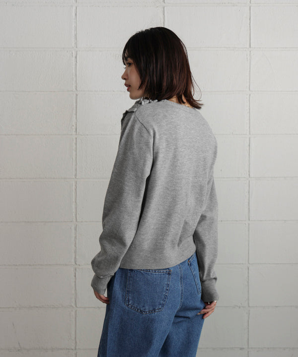 【WEB限定】フリルニットカーディガン