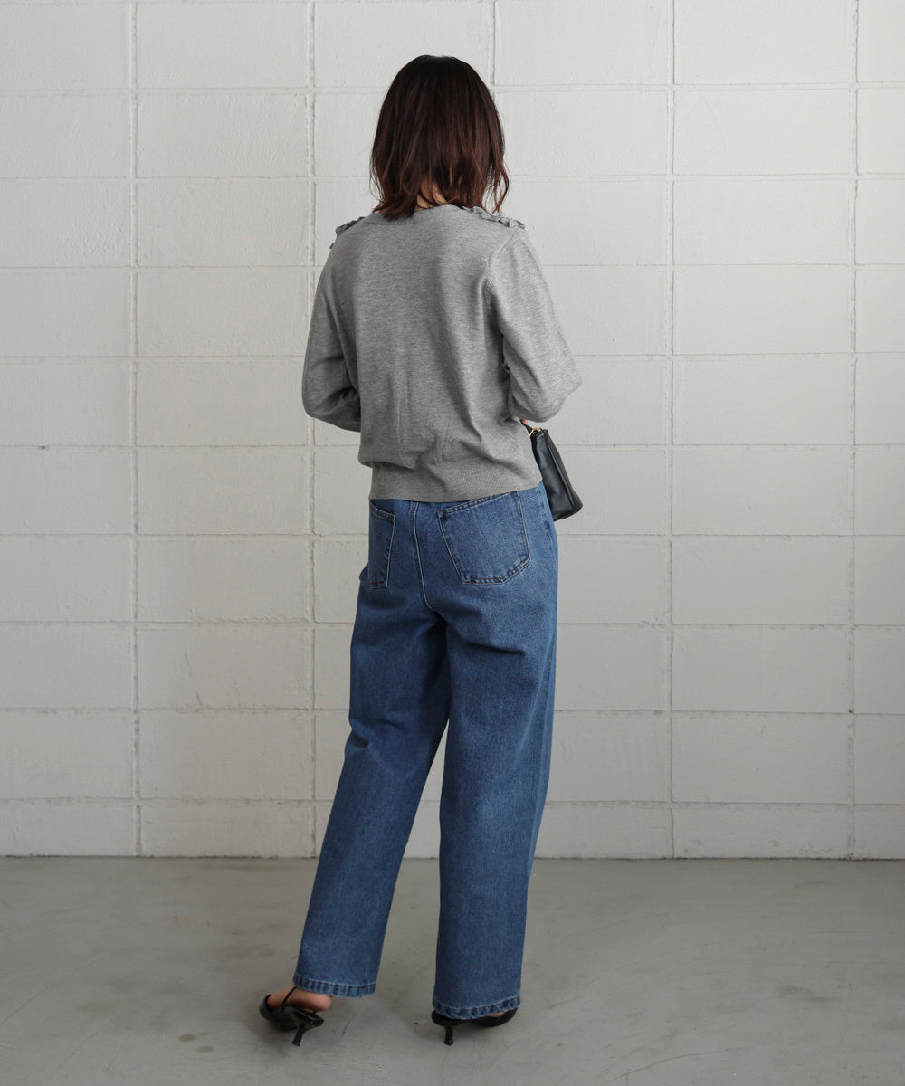 【WEB限定】フリルニットカーディガン