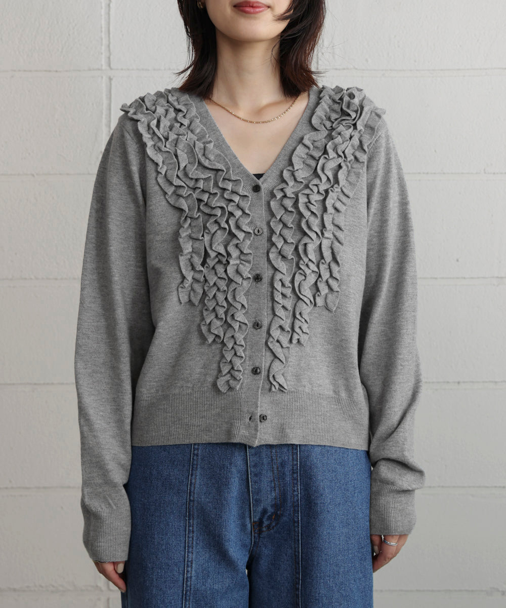 【WEB限定】フリルニットカーディガン