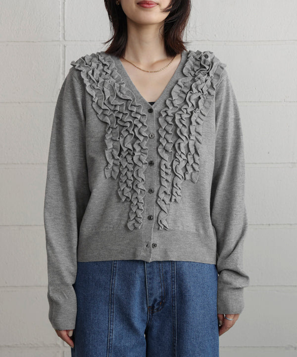 【WEB限定】フリルニットカーディガン