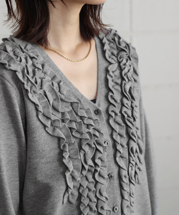 【WEB限定】フリルニットカーディガン