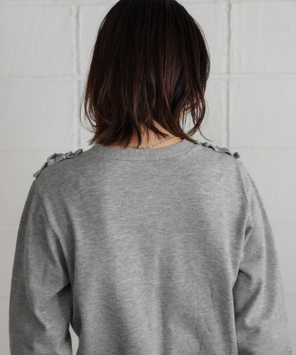 【WEB限定】フリルニットカーディガン