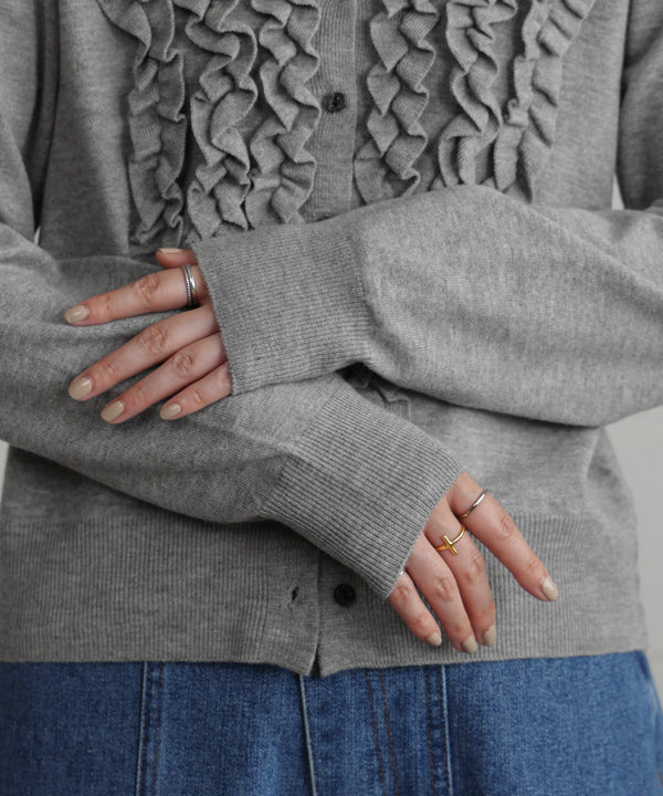 【WEB限定】フリルニットカーディガン