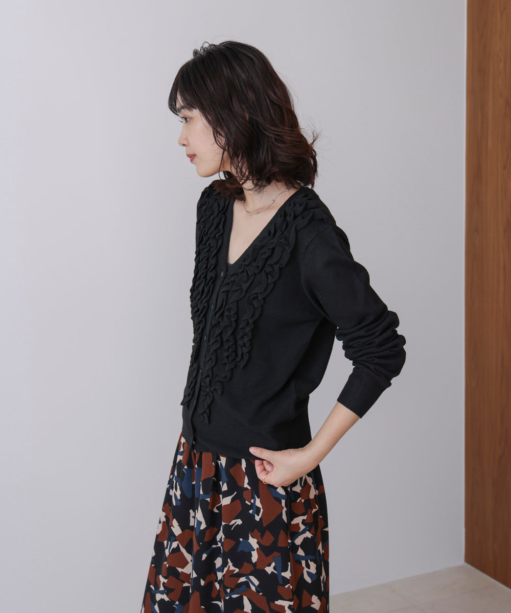 【WEB限定】フリルニットカーディガン