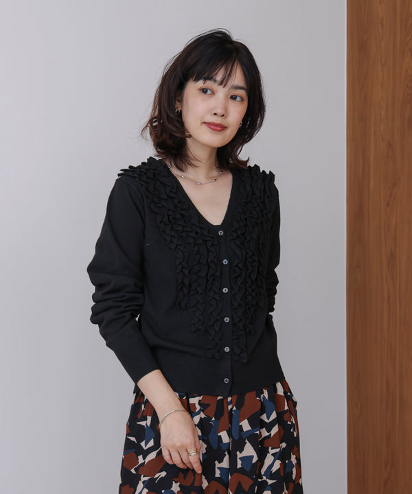 【WEB限定】フリルニットカーディガン