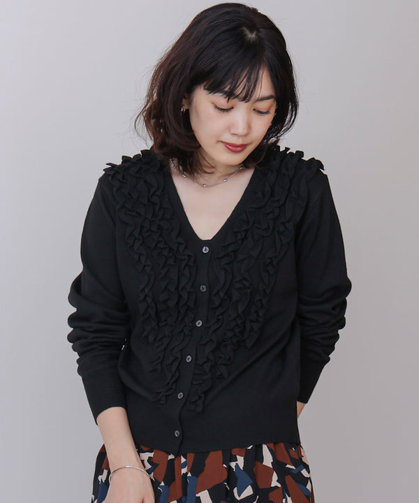 【WEB限定】フリルニットカーディガン