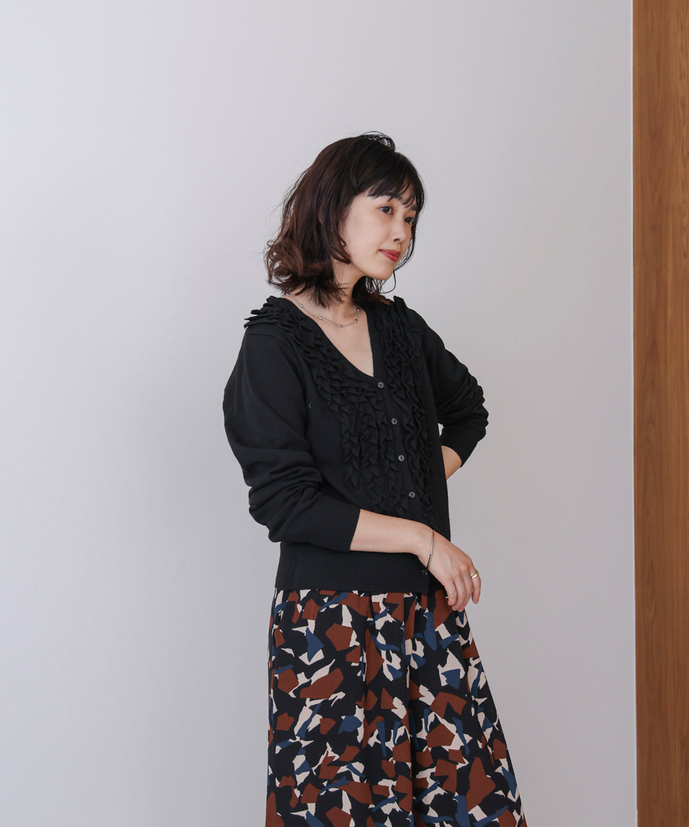 【WEB限定】フリルニットカーディガン