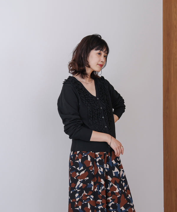 【WEB限定】フリルニットカーディガン