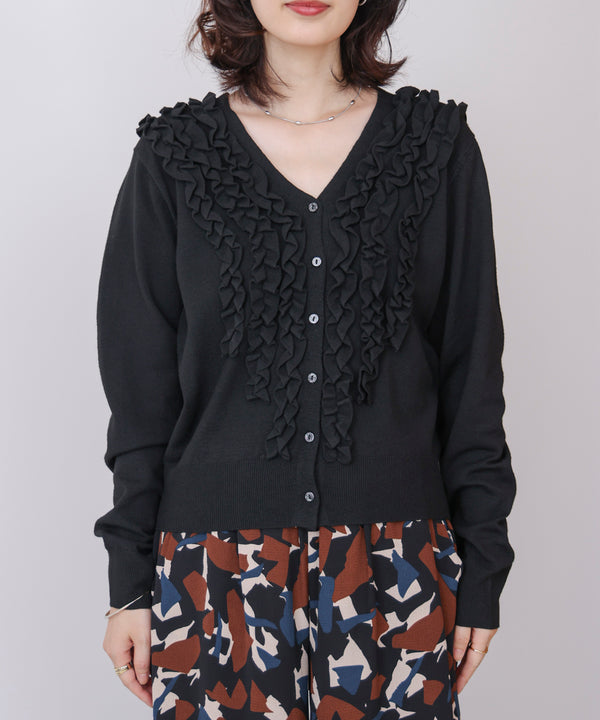 【WEB限定】フリルニットカーディガン