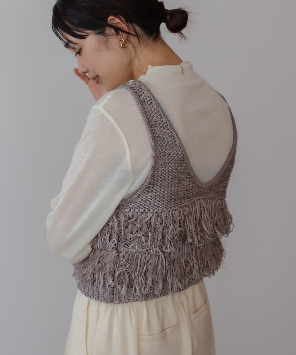 【WEB限定】ループ編みニットベスト