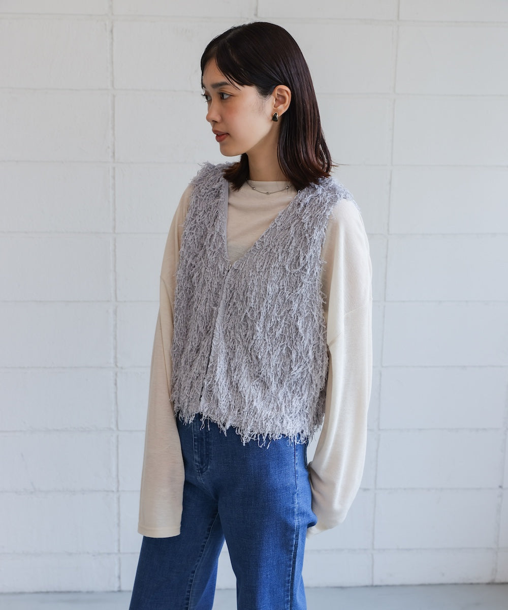 フェザーショートベスト