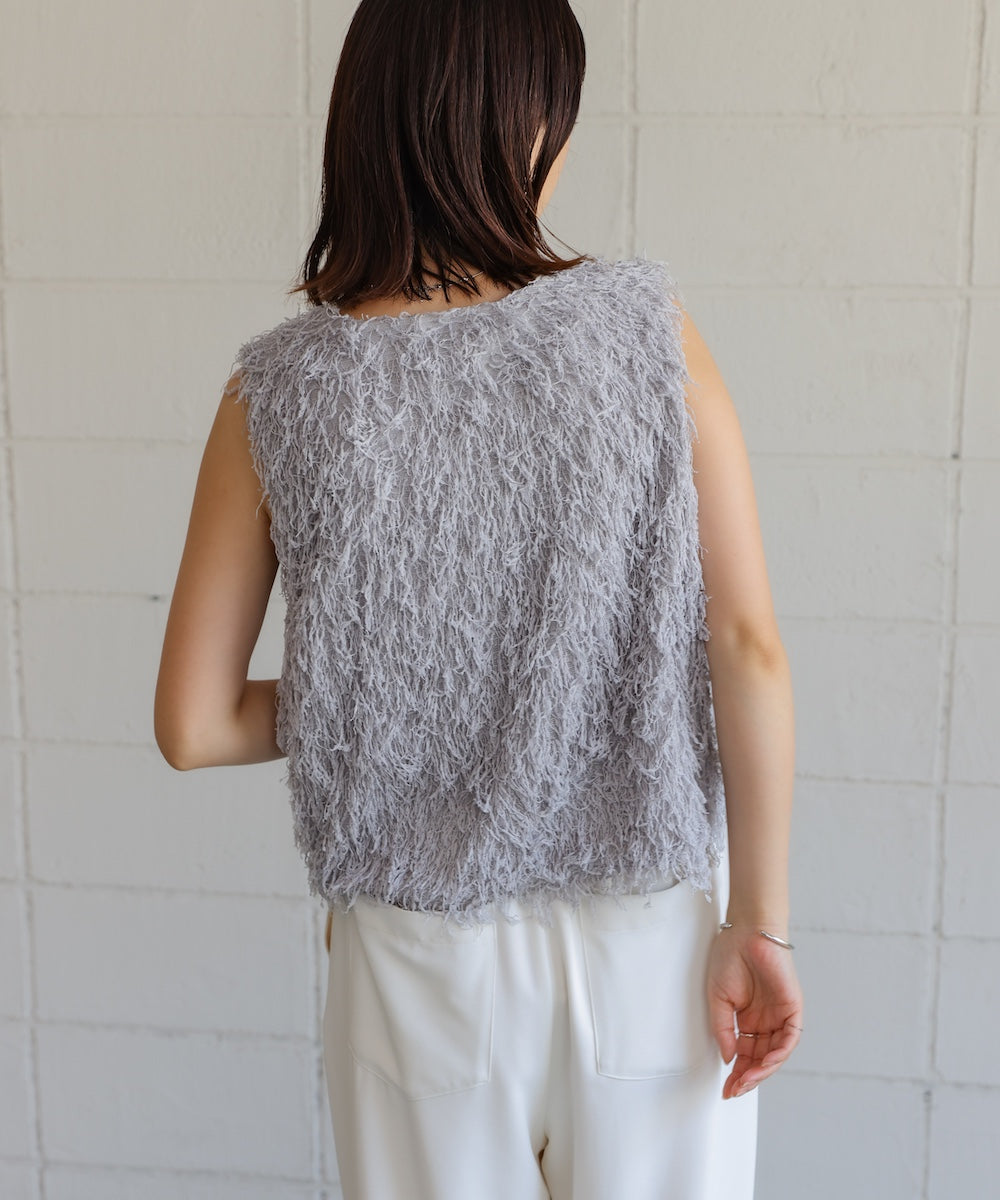 フェザーショートベスト