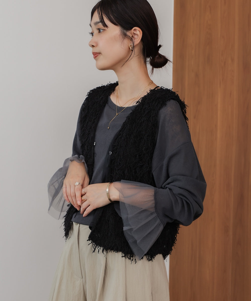 フェザーショートベスト