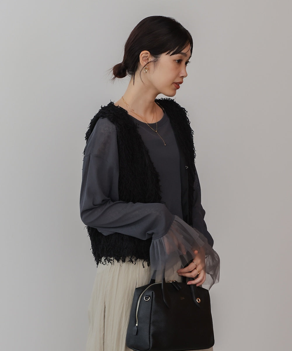 フェザーショートベスト