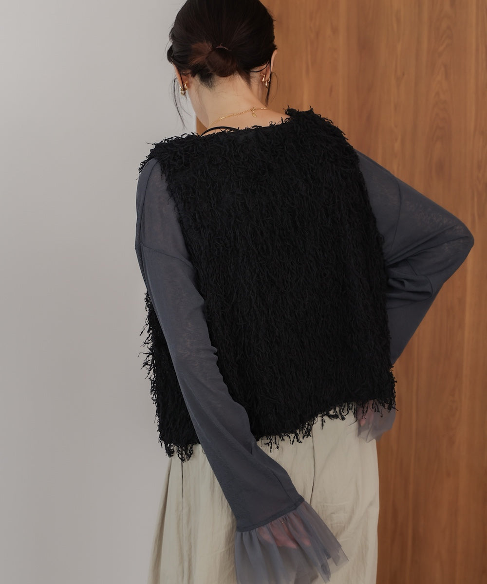 フェザーショートベスト