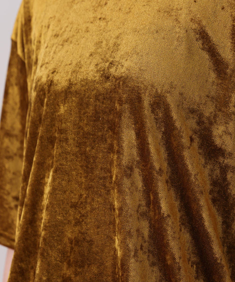 【WEB限定】シアーベロア五分袖Tシャツ