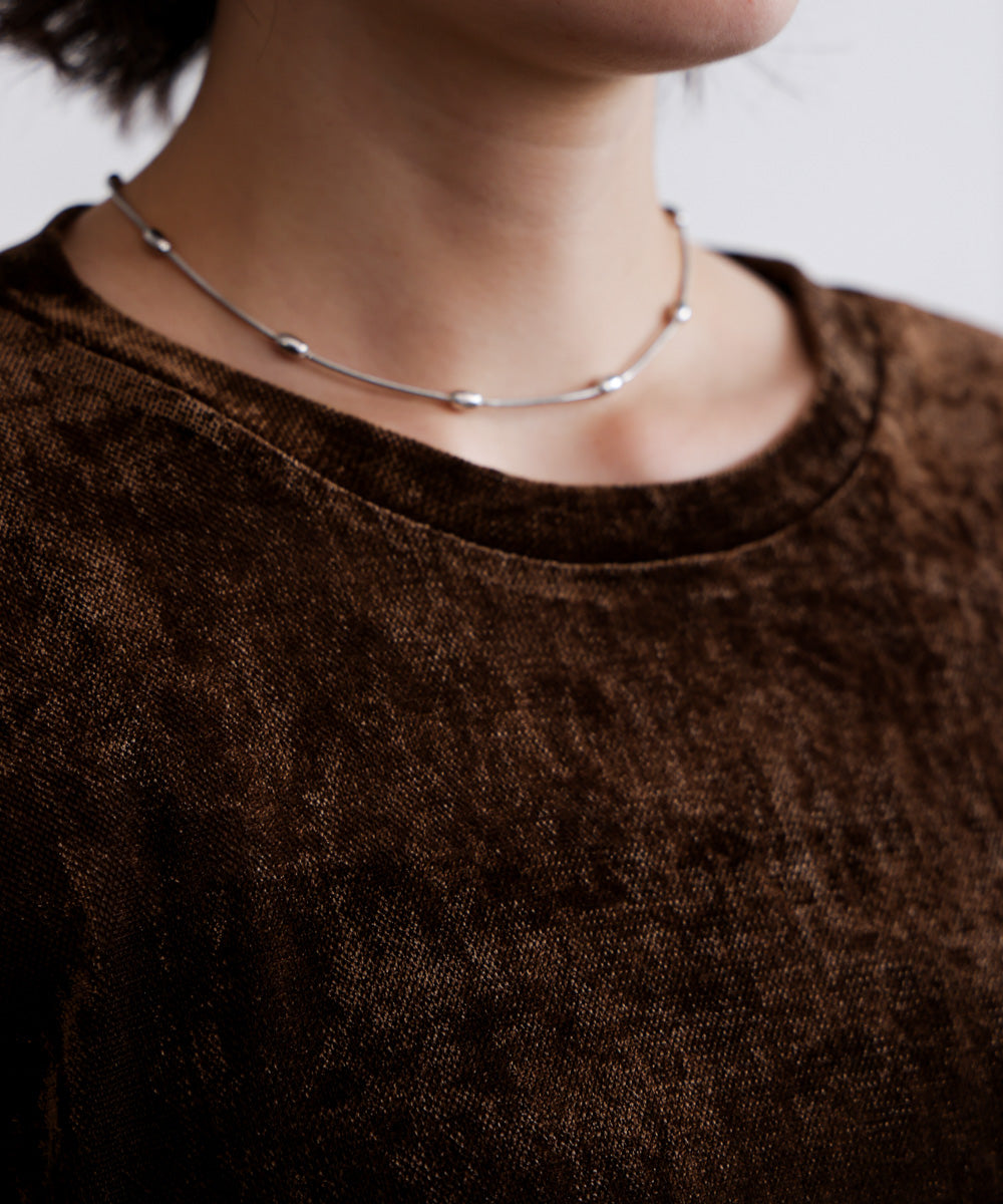 【WEB限定】シアーベロア五分袖Tシャツ