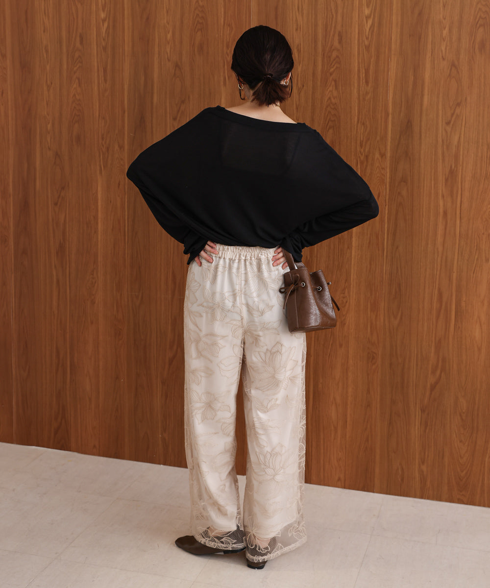 【WEB限定】フラワーチュールモチーフパンツ