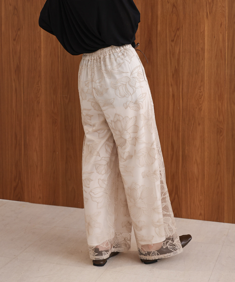 【WEB限定】フラワーチュールモチーフパンツ