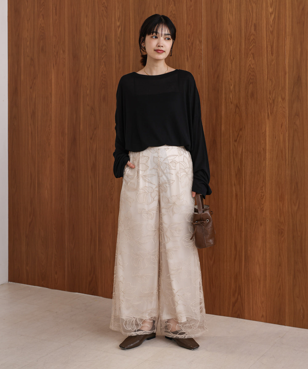 【WEB限定】フラワーチュールモチーフパンツ