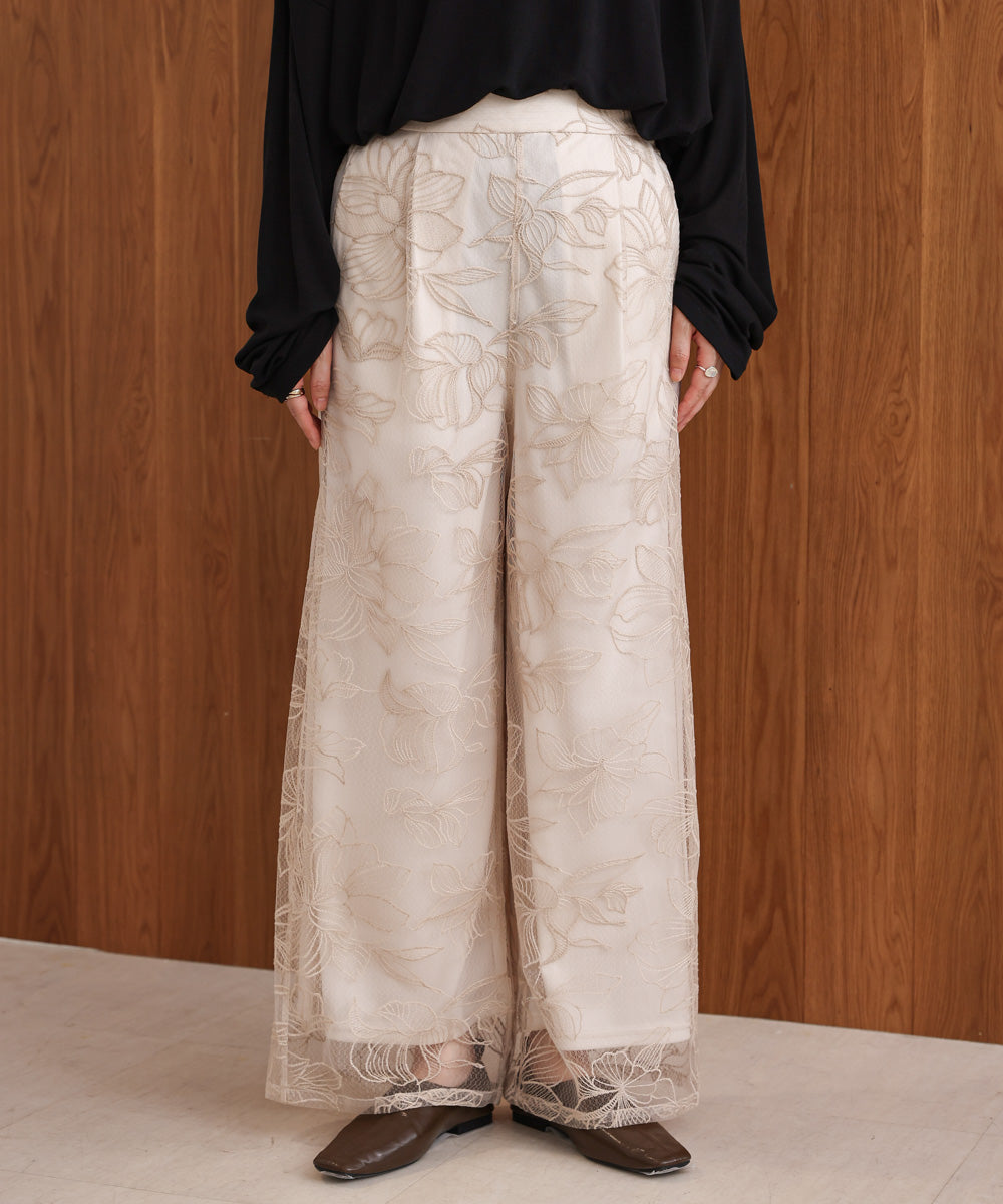 【WEB限定】フラワーチュールモチーフパンツ
