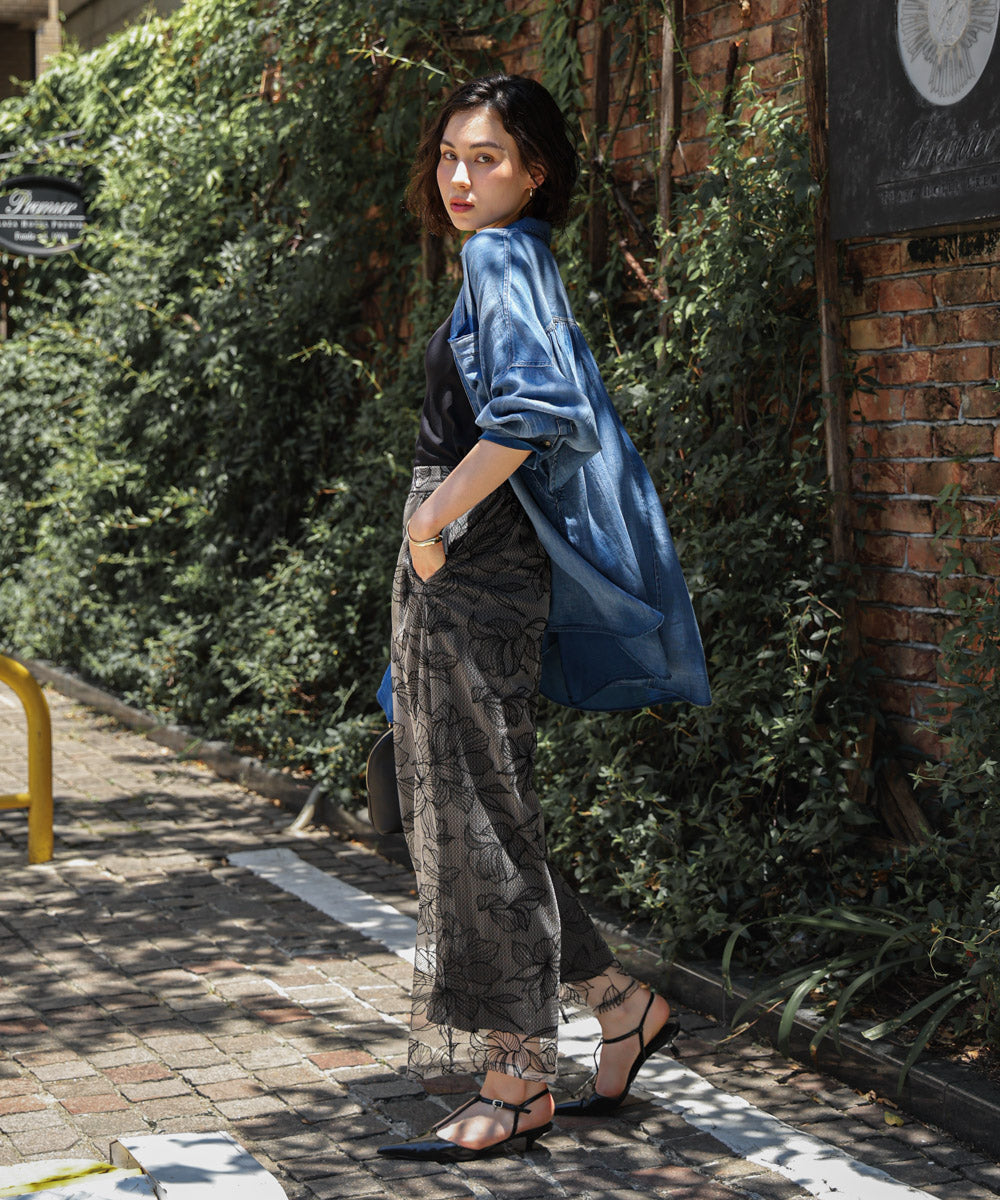 【WEB限定】フラワーチュールモチーフパンツ