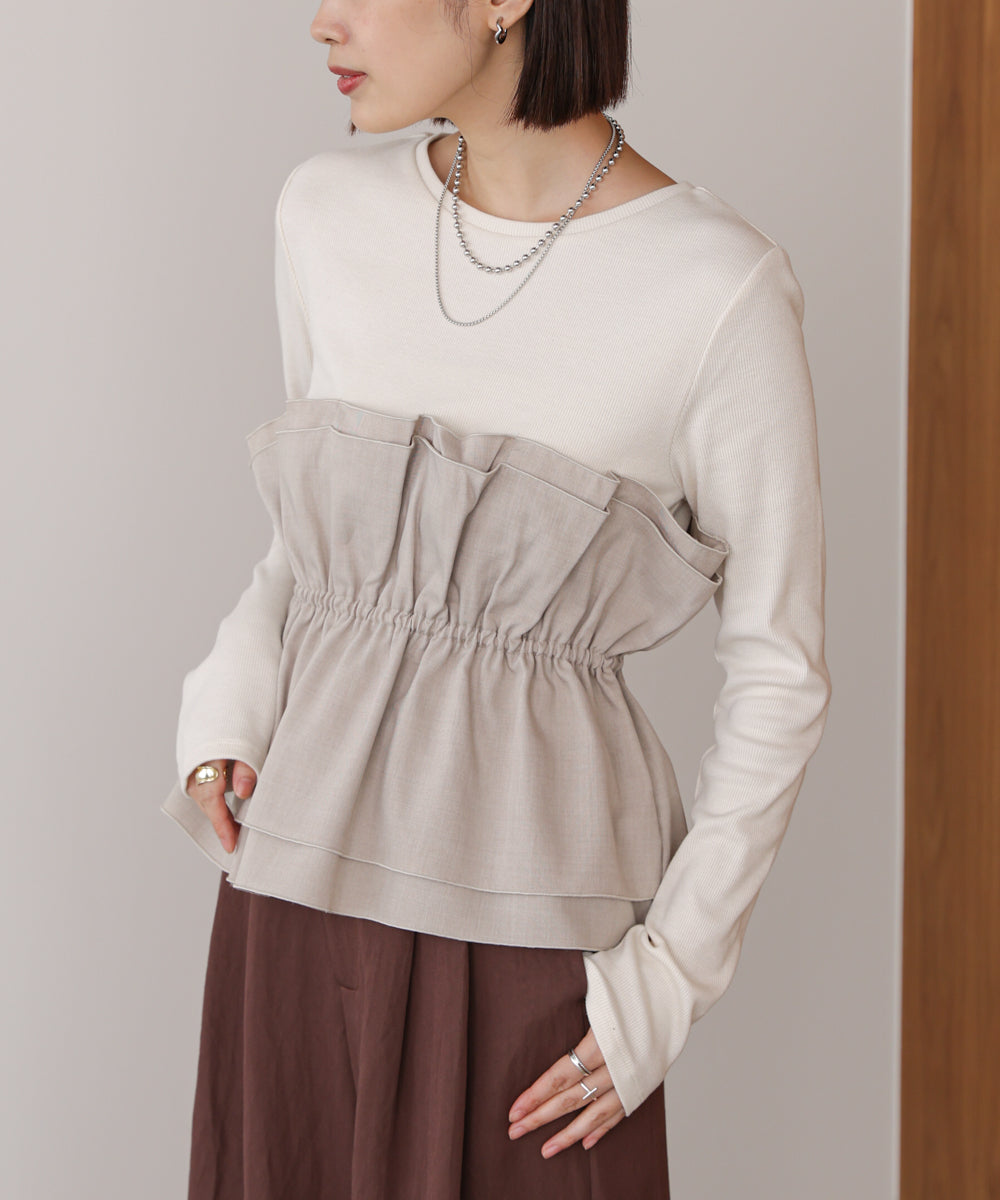 【WEB限定】ビスチェ風レイヤードプルオーバー