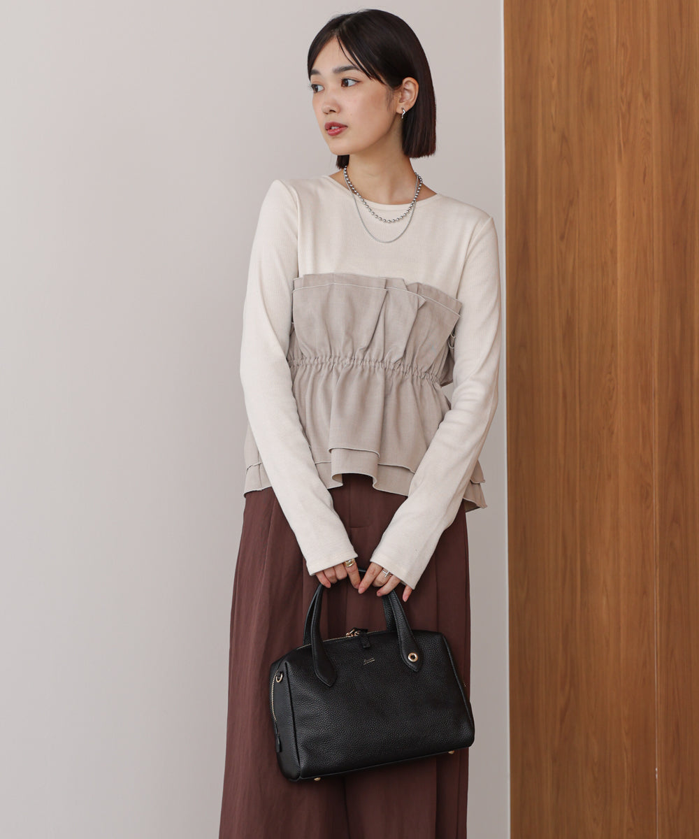 【WEB限定】ビスチェ風レイヤードプルオーバー