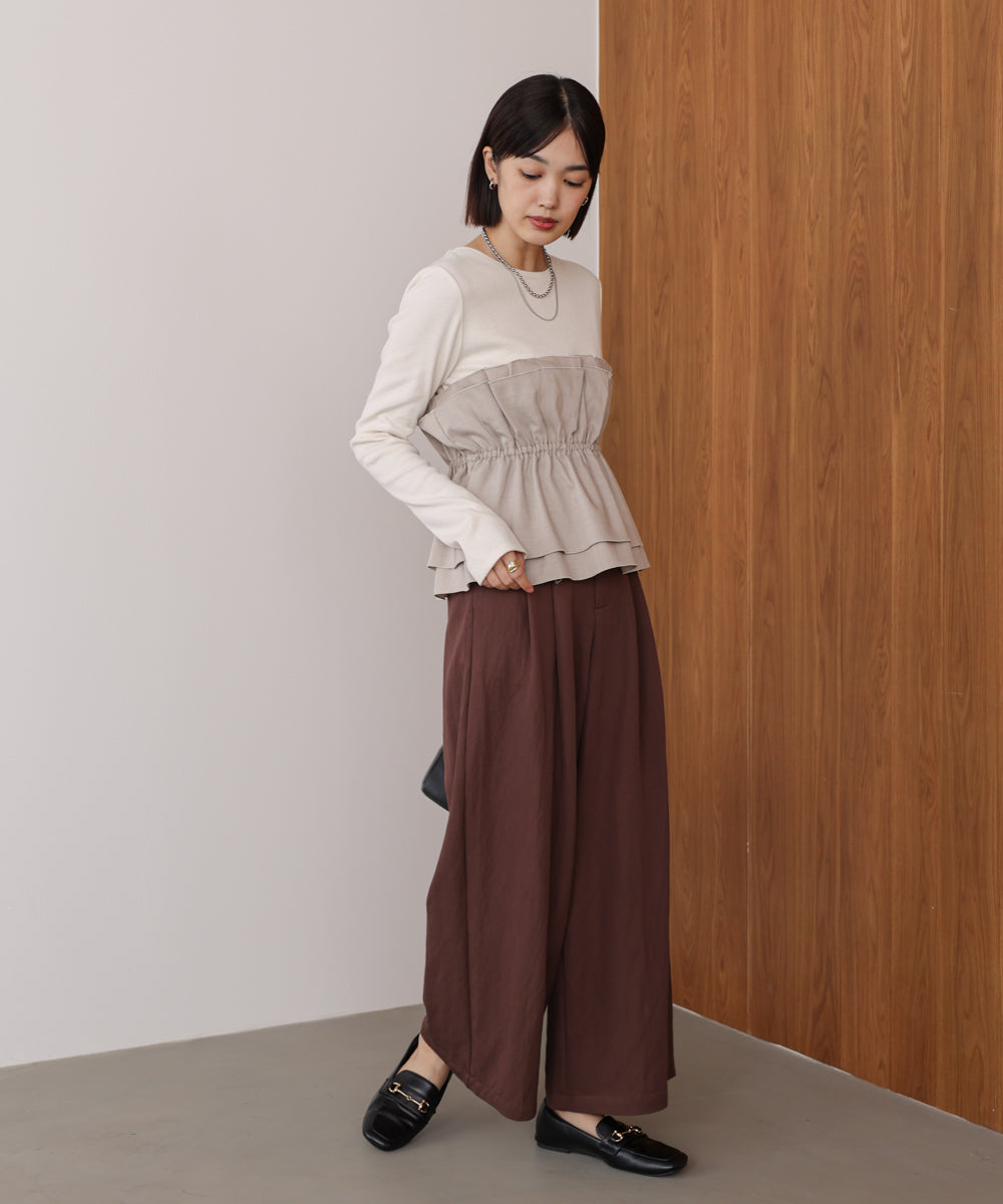 【WEB限定】ビスチェ風レイヤードプルオーバー