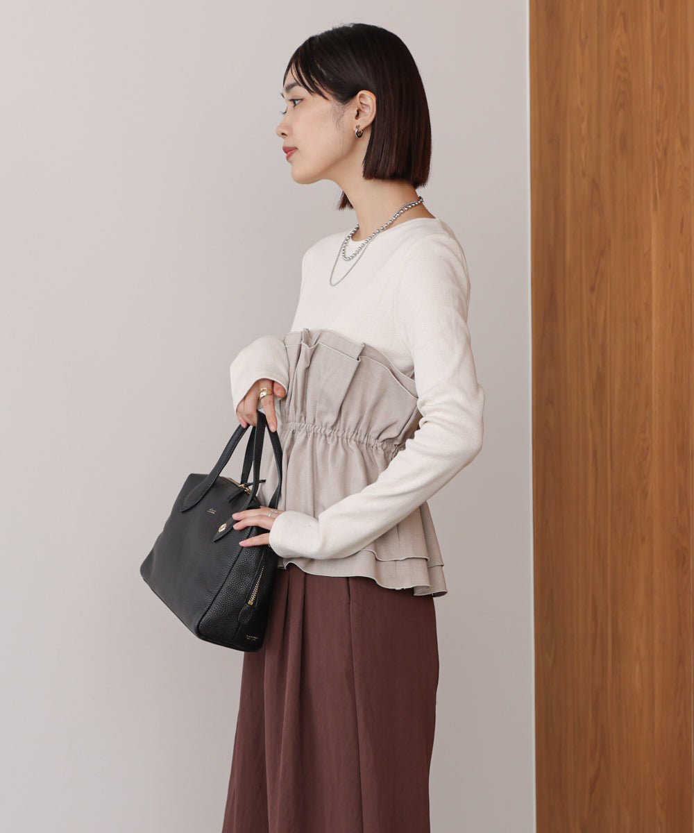 【WEB限定】ビスチェ風レイヤードプルオーバー