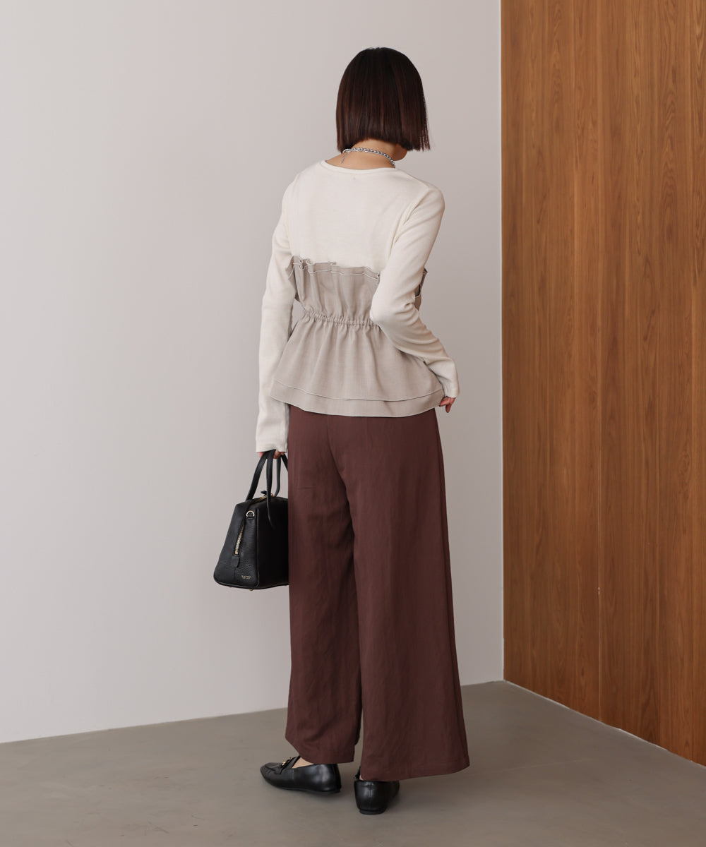 【WEB限定】ビスチェ風レイヤードプルオーバー