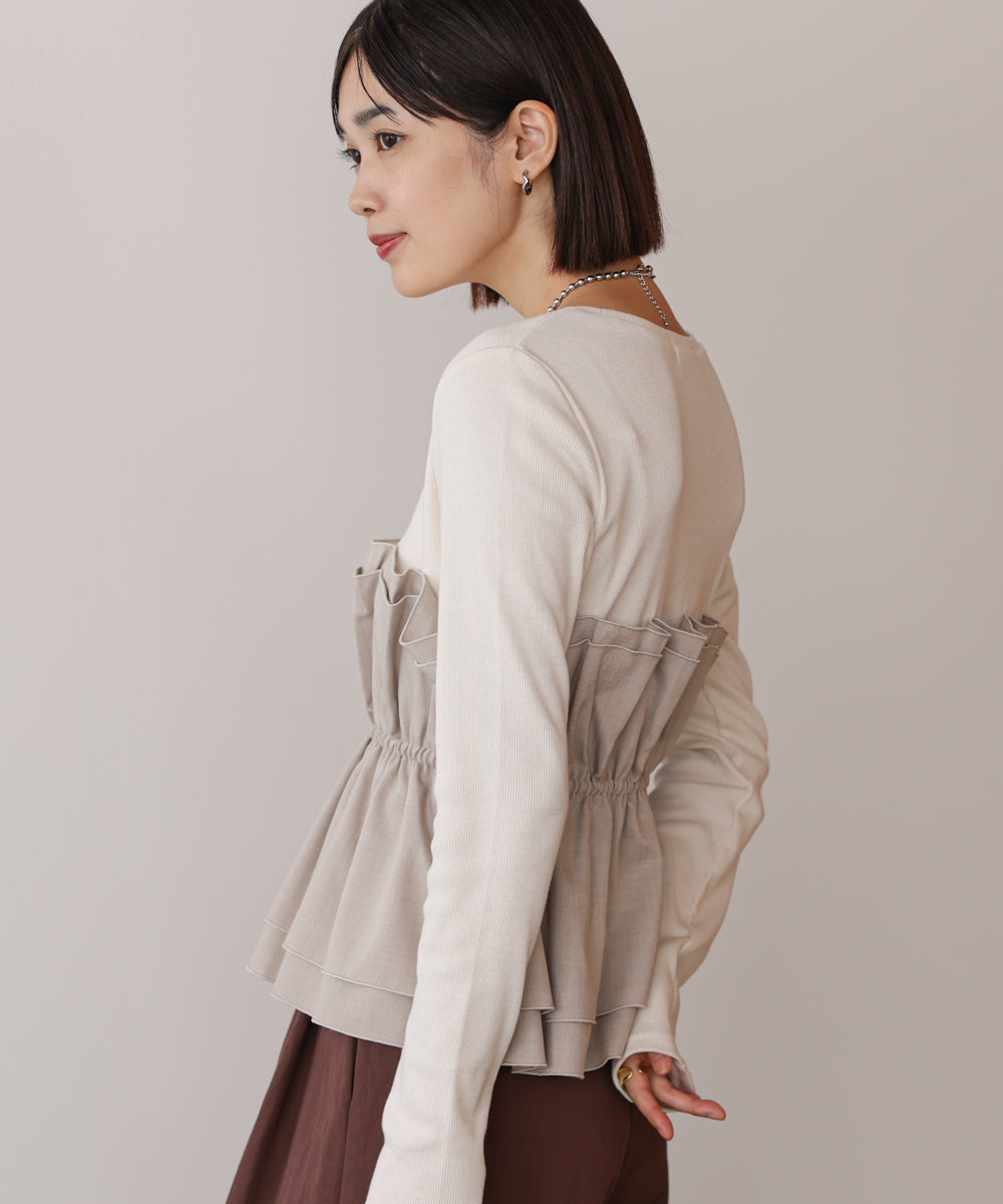 【WEB限定】ビスチェ風レイヤードプルオーバー