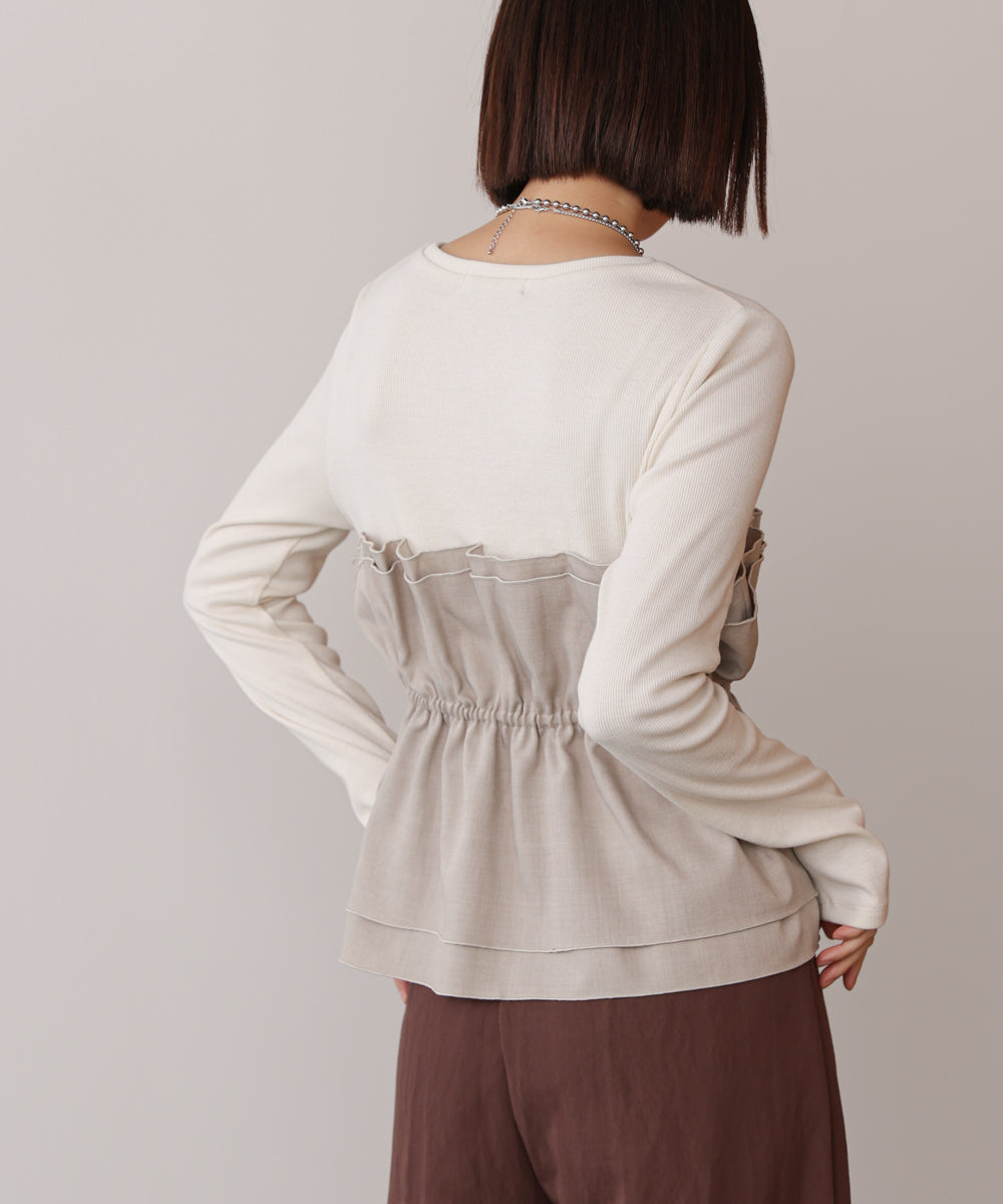 【WEB限定】ビスチェ風レイヤードプルオーバー