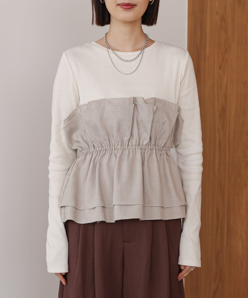 【WEB限定】ビスチェ風レイヤードプルオーバー