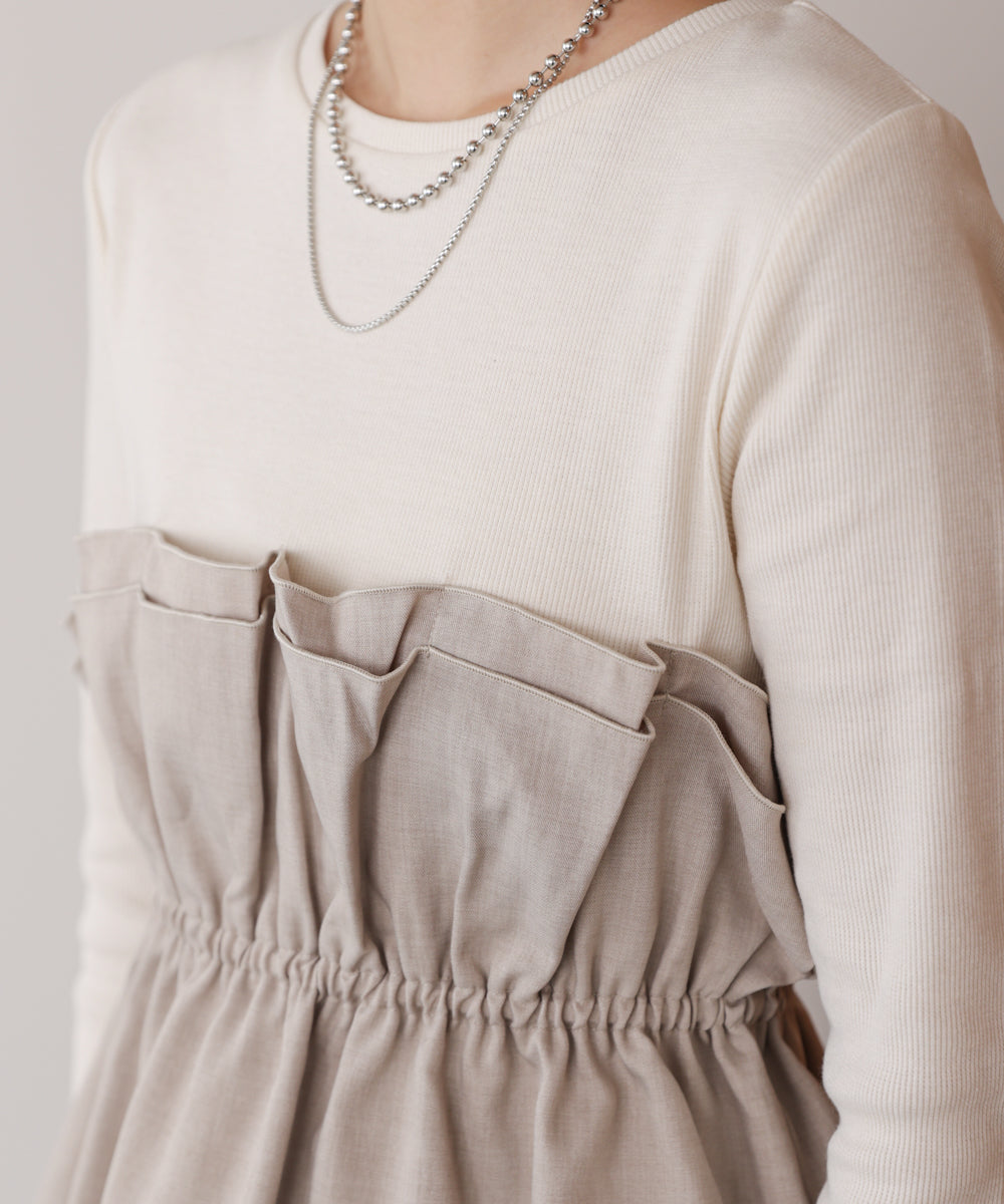 【WEB限定】ビスチェ風レイヤードプルオーバー