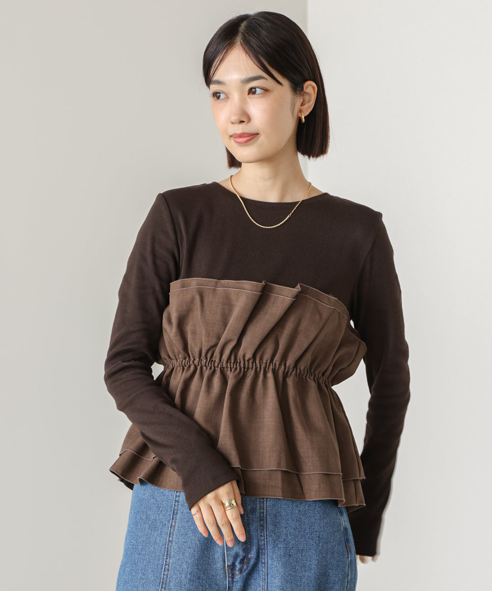 【WEB限定】ビスチェ風レイヤードプルオーバー