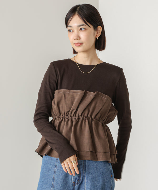 【WEB限定】ビスチェ風レイヤードプルオーバー