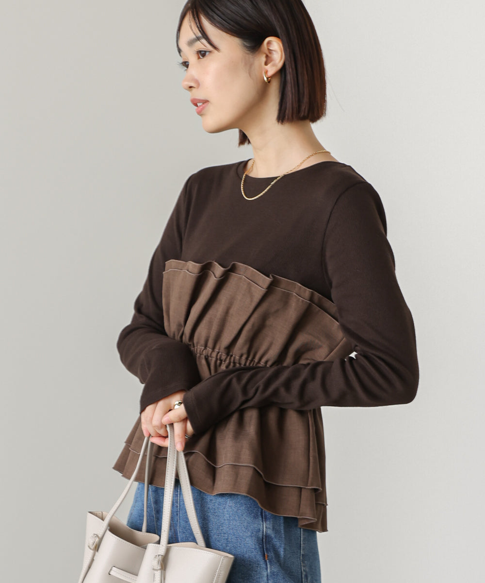 【WEB限定】ビスチェ風レイヤードプルオーバー