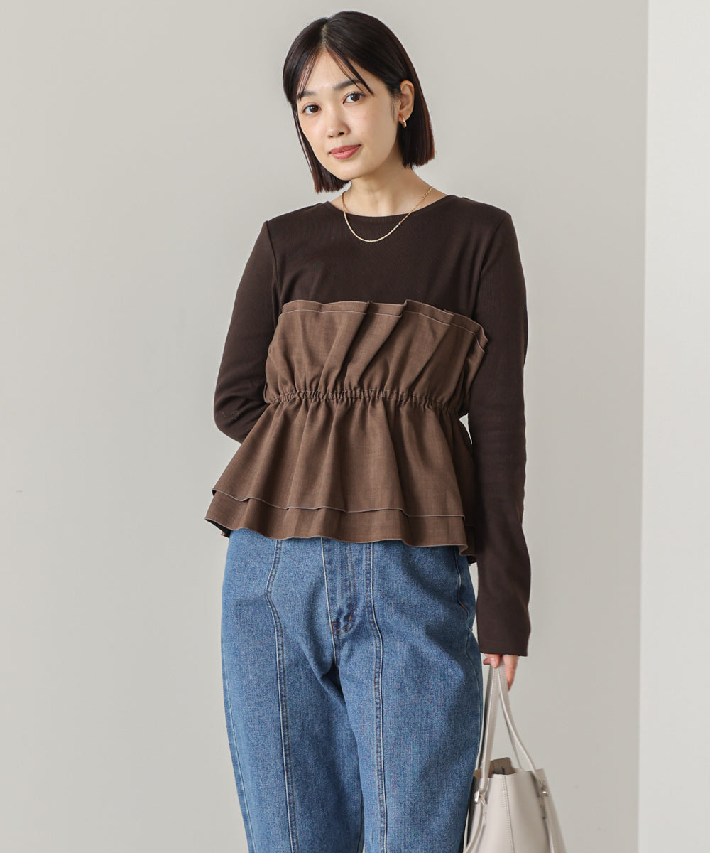 【WEB限定】ビスチェ風レイヤードプルオーバー